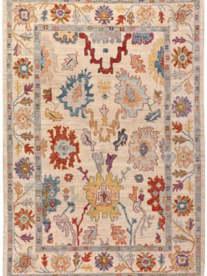 Antique White Oushak 6' 2 x 8' 11 - SKU 73597