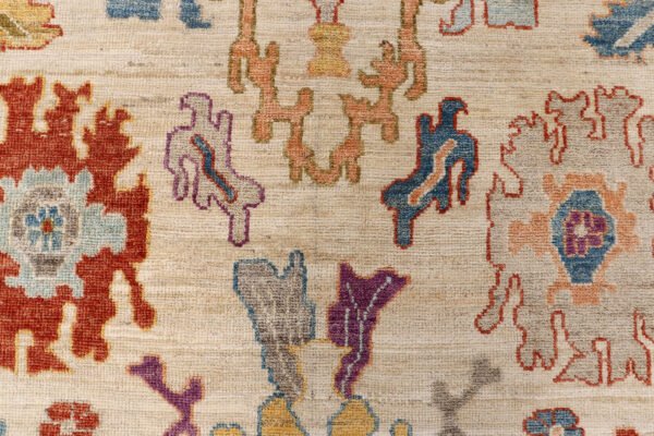 Antique White Oushak 6' 2 x 8' 11 - SKU 73597