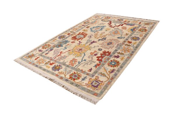 Antique White Oushak 6' 2 x 8' 11 - SKU 73597