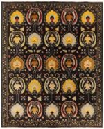 Black Oushak 8' 0 x 10'  - SKU 10034