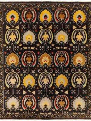 Black Oushak 8' 0 x 10'  - SKU 10034