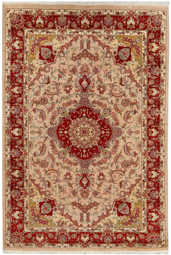 Tan Kirman 4' 7 x 6' 9 - SKU 37688